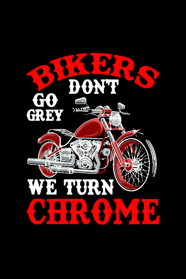 Bikers Don't Go Grey - Evoke Bean Unisex Oversized Printed Graphic T-Shirt – Black