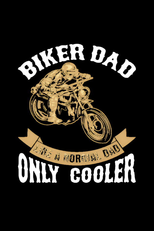 Biker Dad - Evoke Bean Unisex Oversized Printed Graphic T-Shirt – Black