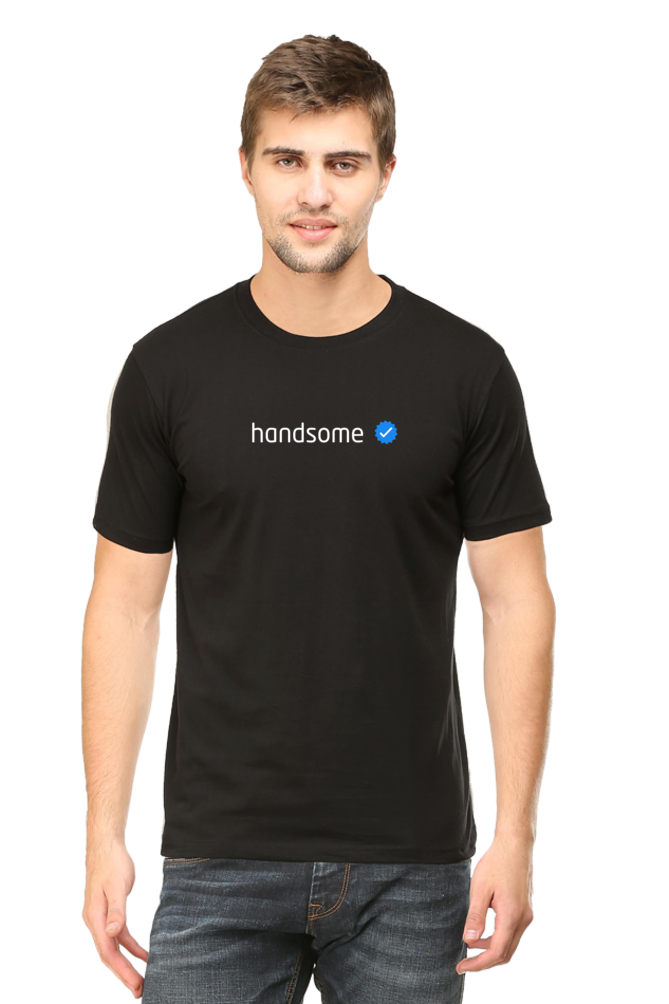 Certified Handsome - Evoke Bean Unisex Regular Fit Printed Graphic T-Shirt – Black