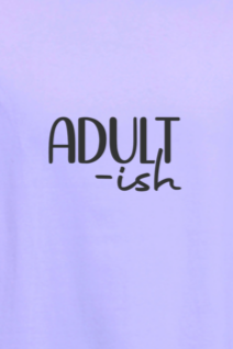 Adultish - Evoke Bean Unisex Oversized Printed Graphic T-Shirt – Lavender