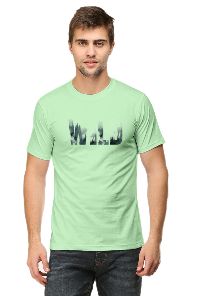 Wild - Evoke Bean Unisex Regular Fit Printed Graphic T-Shirt – Jade Green