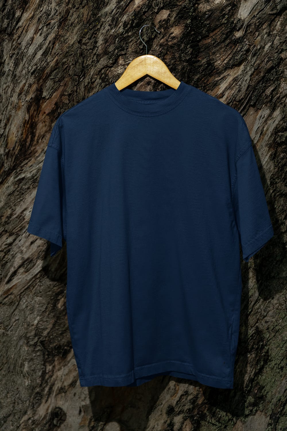 Classic - Evoke Bean Unisex Regular Fit Solid T-Shirt – Navy Blue