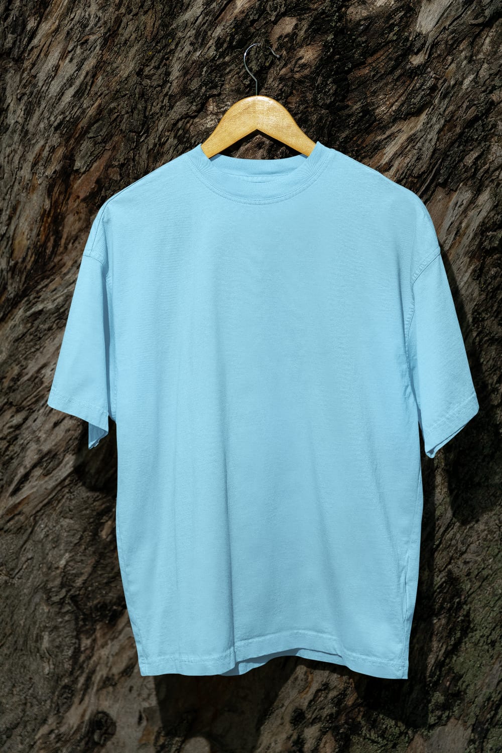 Classic - Evoke Bean Unisex Regular Fit Solid T-Shirt – Baby Blue