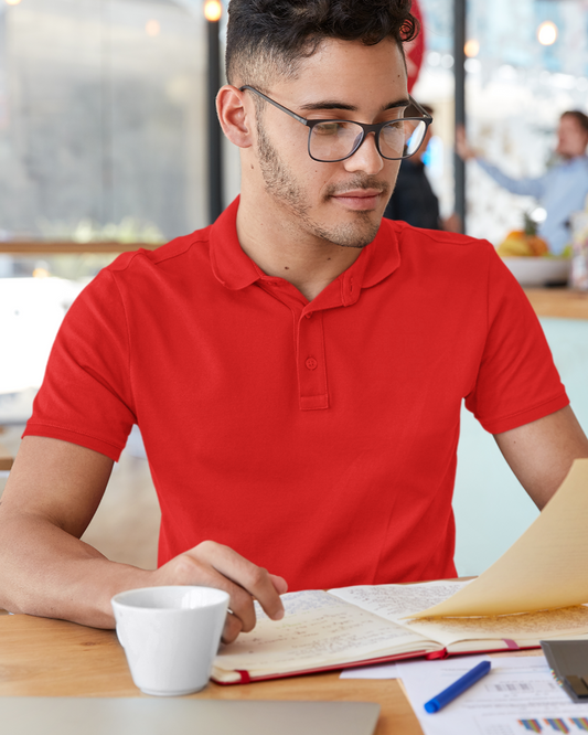 Polo T-Shirt - Brick Red