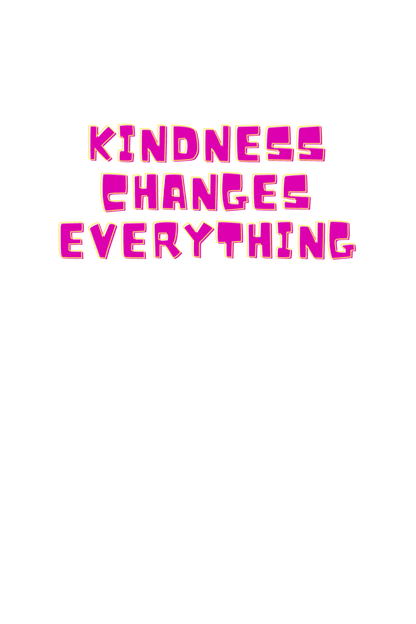 Kindness Changes Everything - Evoke Bean Unisex Oversized Printed Graphic T-Shirt – Navy Blue