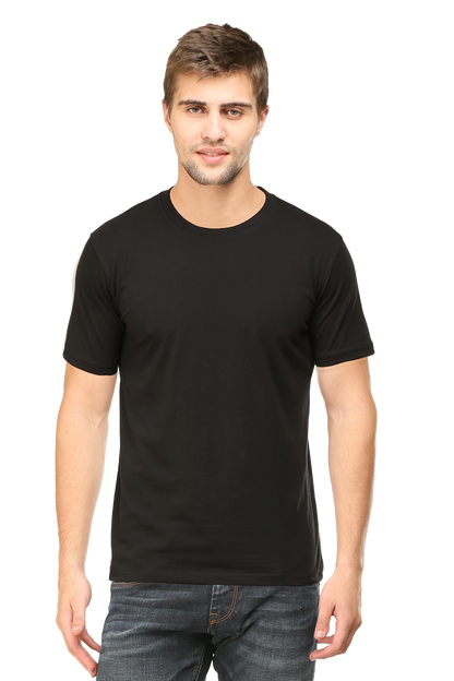 Classic - Evoke Bean Unisex Regular Fit Solid T-Shirt – Black