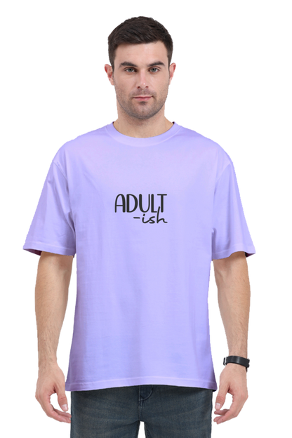 Adultish - Evoke Bean Unisex Oversized Printed Graphic T-Shirt – Lavender