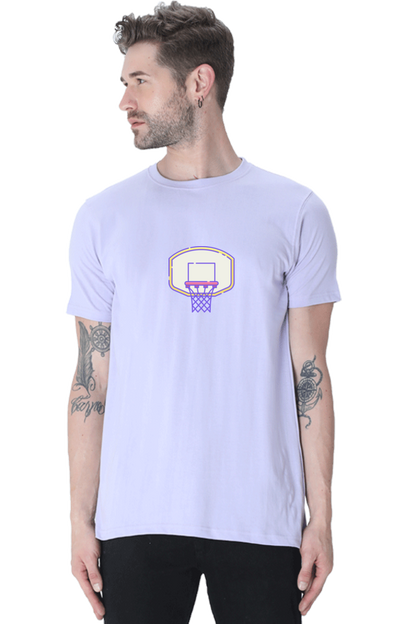 Basketball - Evoke Bean Unisex Regular Fit Printed Graphic T-Shirt – Lavender