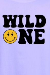 WILD ONE - Evoke Bean Unisex Oversized Printed Graphic T-Shirt – Lavender