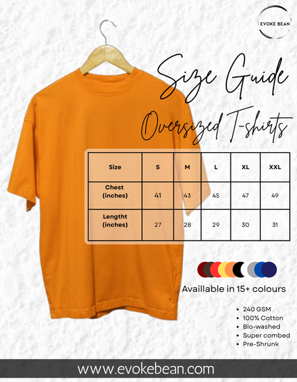 Live In The Moment - Evoke Bean Unisex Oversized Printed Graphic T-Shirt – White