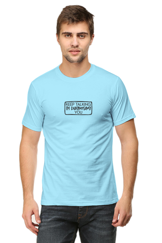 DiagnosingYou - Evoke Bean Unisex Regular Fit Printed Graphic T-Shirt – Blue