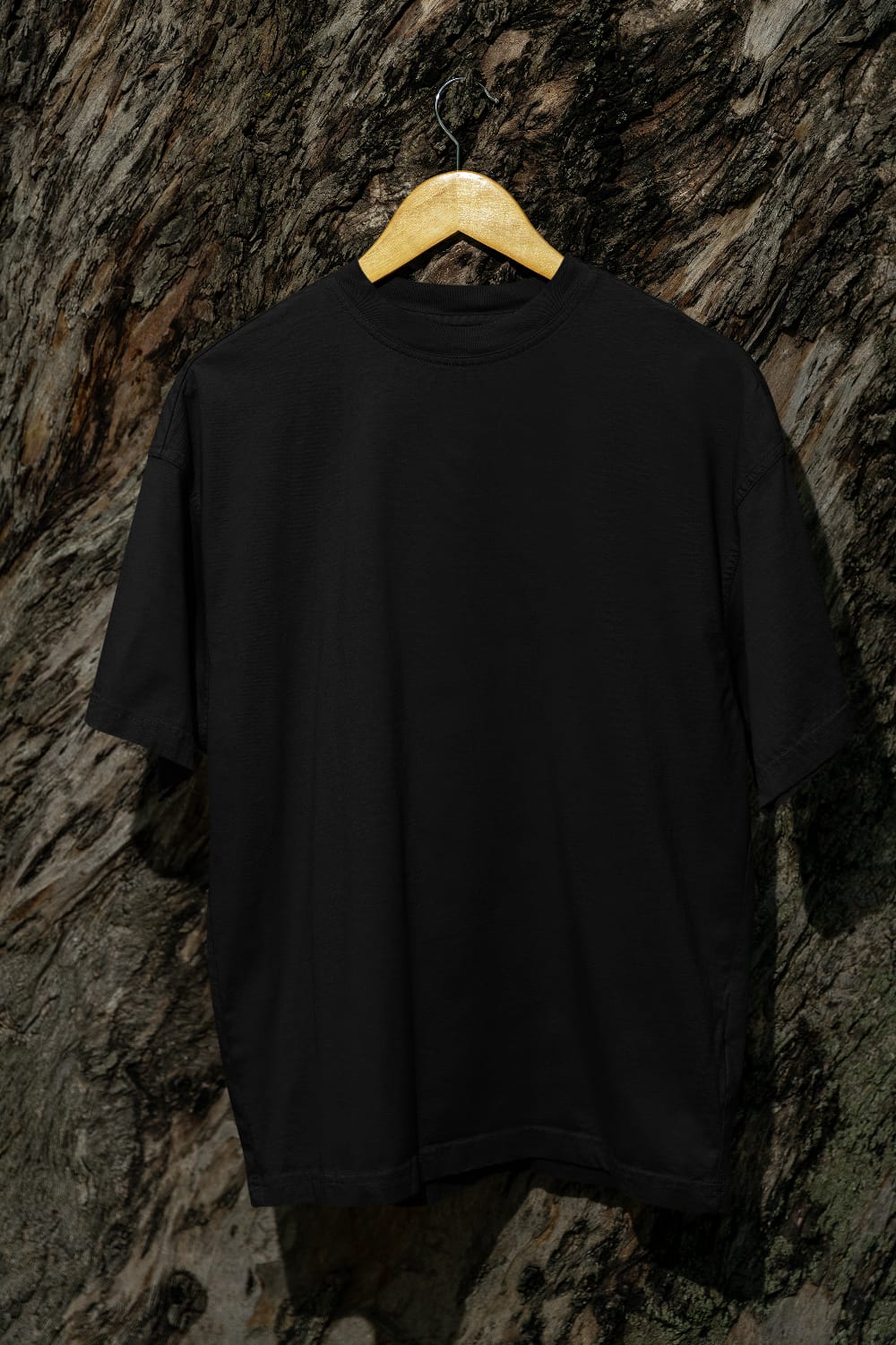 Classic - Evoke Bean Unisex Regular Fit Solid T-Shirt – Black