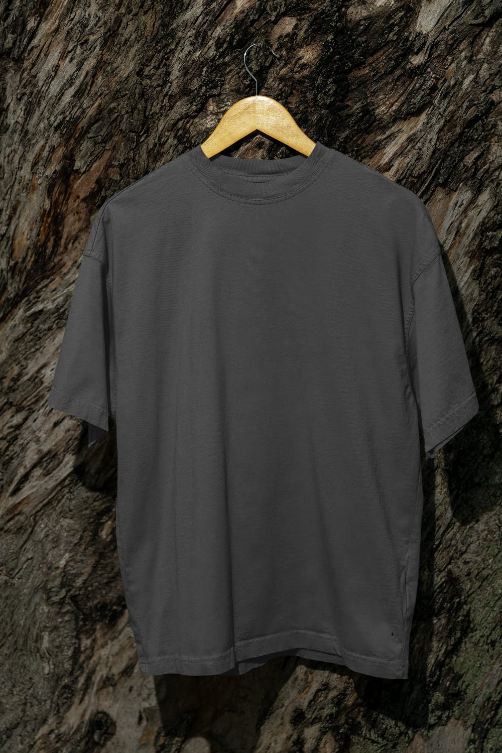 Classic - Evoke Bean Unisex Regular Fit Solid T-Shirt – Steel Grey
