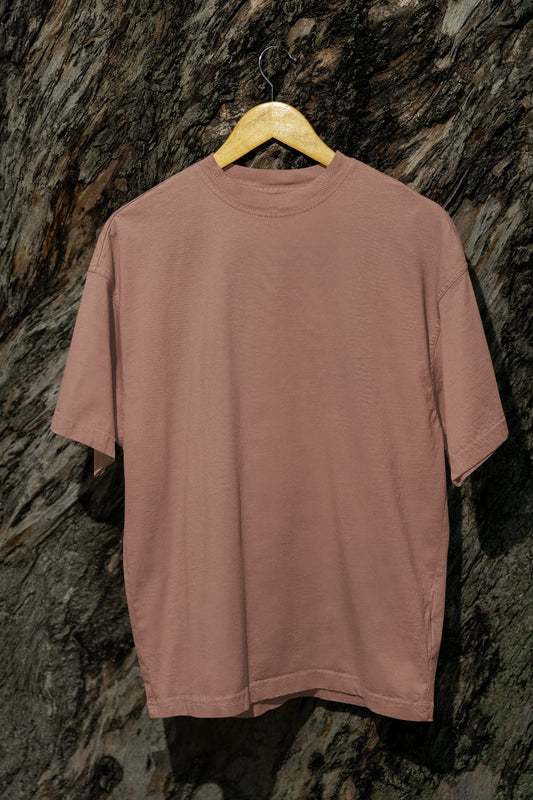 Classic - Evoke Bean Unisex Regular Fit Solid T-Shirt – Mushroom