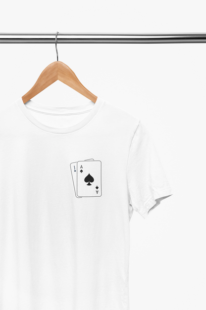 Ace - Evoke Bean Unisex Regular Fit Printed Graphic T-Shirt – White