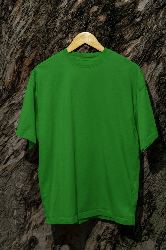 Classic - Evoke Bean Unisex Regular Fit Solid T-Shirt – Flag Green